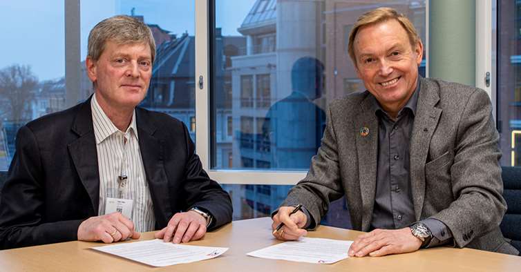 Visegeneralsekretær i IndustriAll Global Union, Atle Høie, og generalsekretær i NITO, Steinar Sørlie.