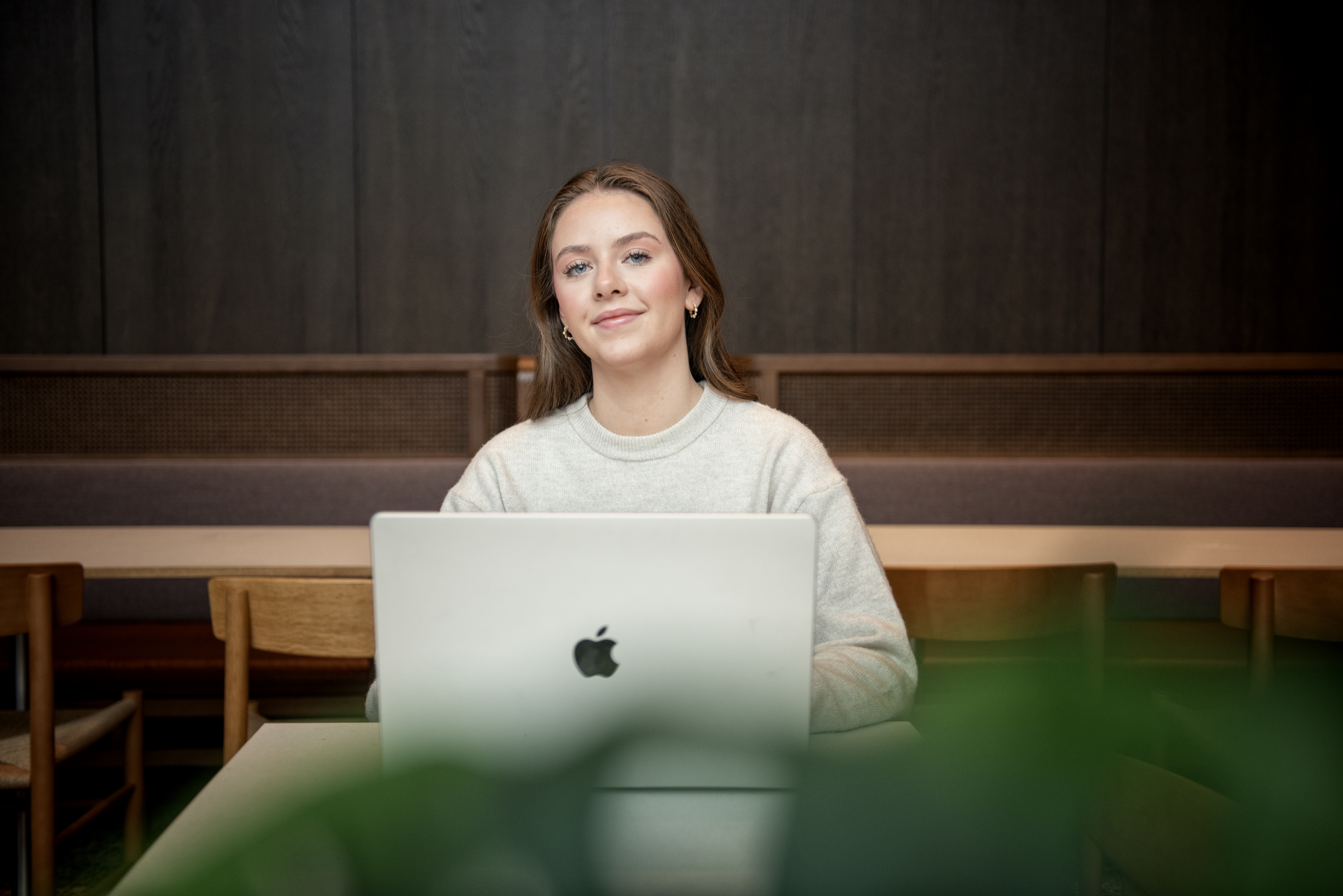 Student in the reading room