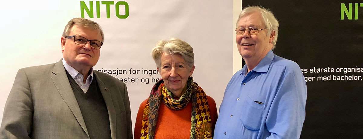 NITO pensjonistenes utvalg; Einar Skillebekk, Marit Gro Tronerud og Rolf Hauge