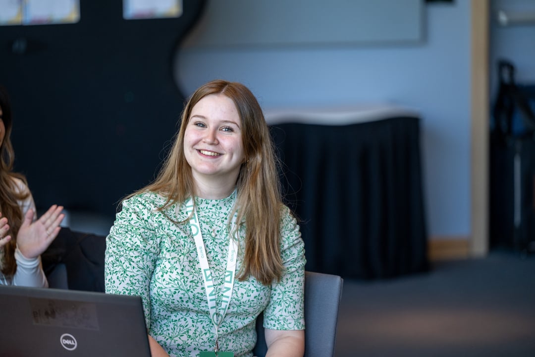 Sofie Strøm Olsen, studentleder i NITO. Foto: Bjarne Krogstad