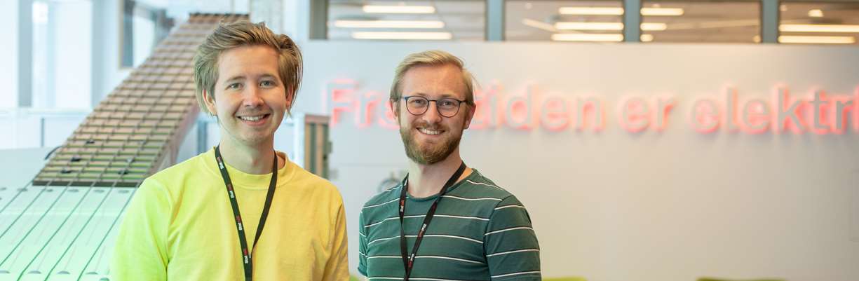 Summer interns hos Statnett: (f.v.) Fredrik Daving og Nikolai Molvik.