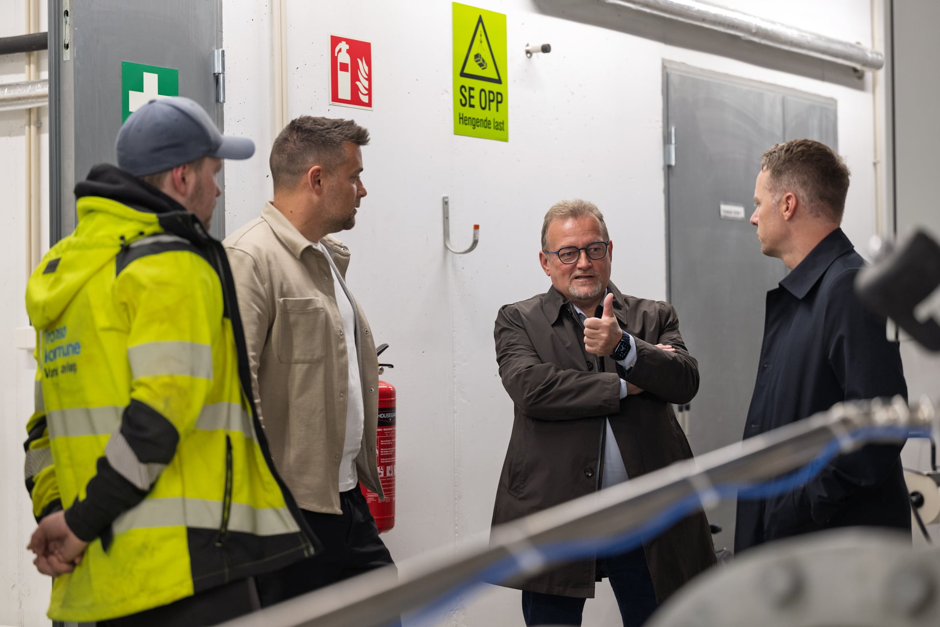 Kjetil Lein besøker vannbehandlingsanlegget