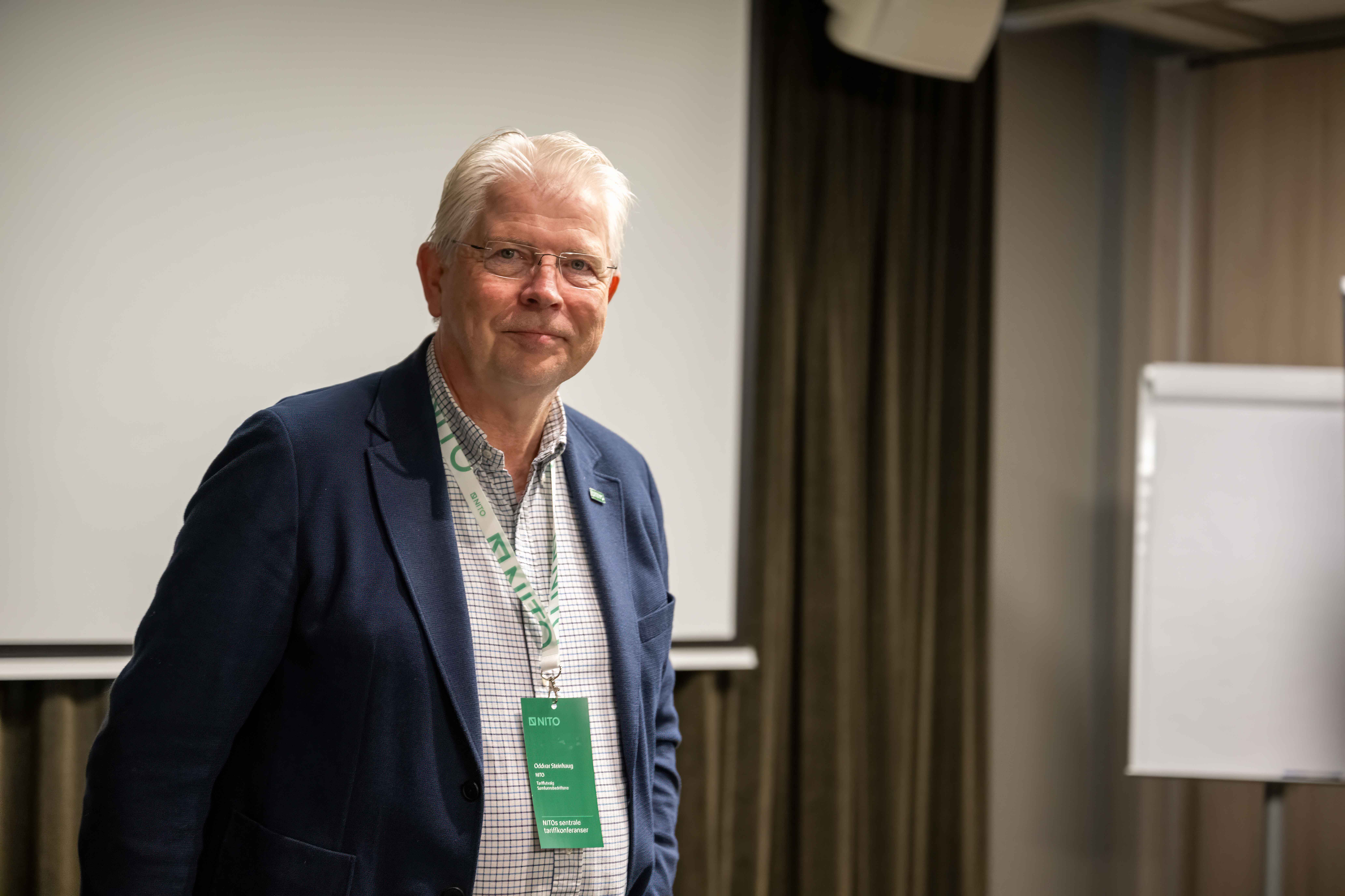 Bildet viser Oddvar Steinhaug leder i NITO samfunnsbedriftene