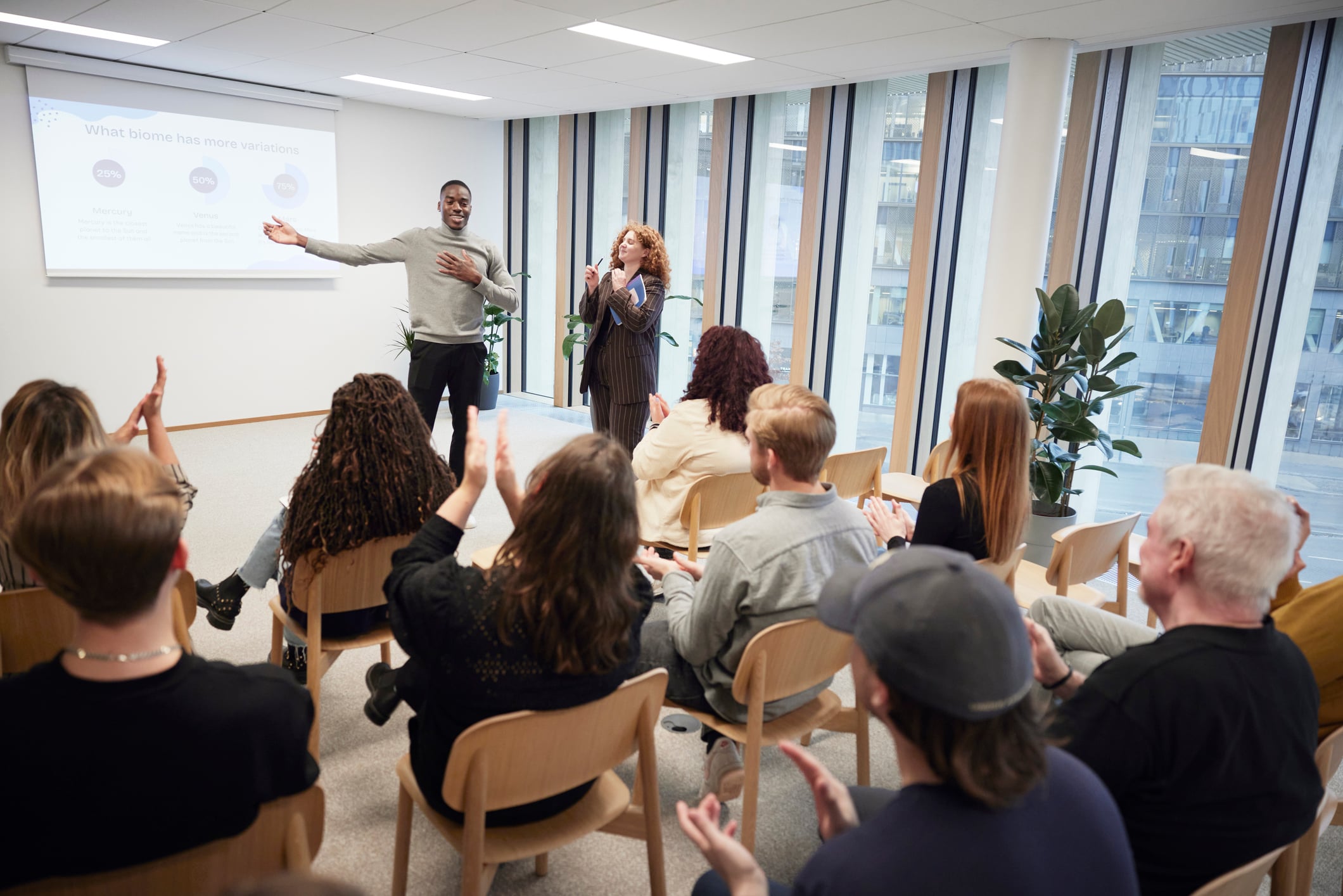 Tillitsvalgte som deltar på kurs.