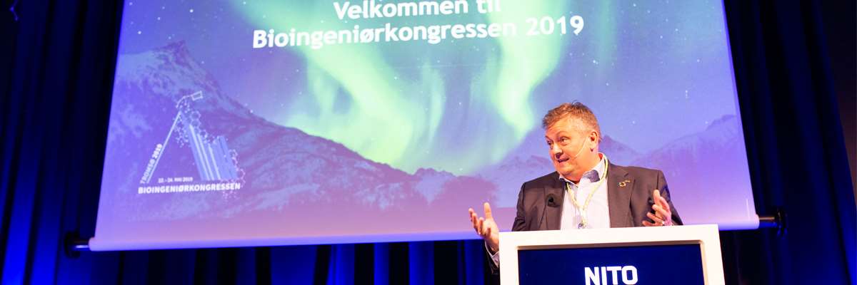 NITO-president Trond Markussen på Bioingeniørkongressen. Foto: Annette Larsen