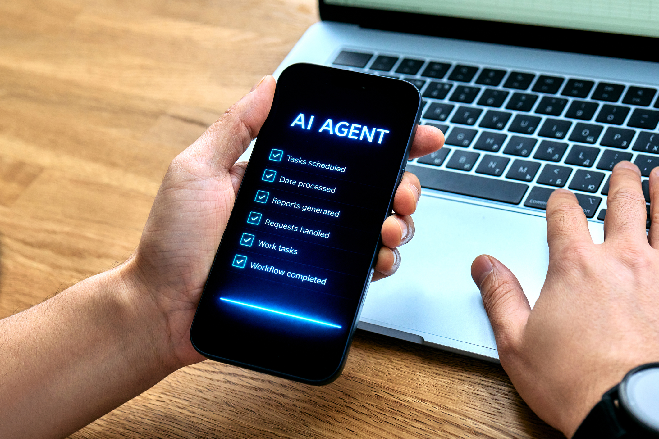 KI‑agent håndterer oppgaver og planlegger databehandling på smarttelefon