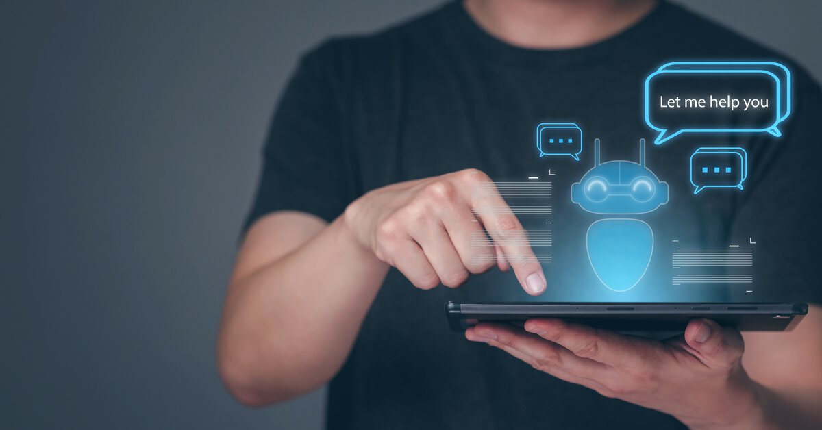 Man using tablet to communicate with AI Photo: Gettyimages