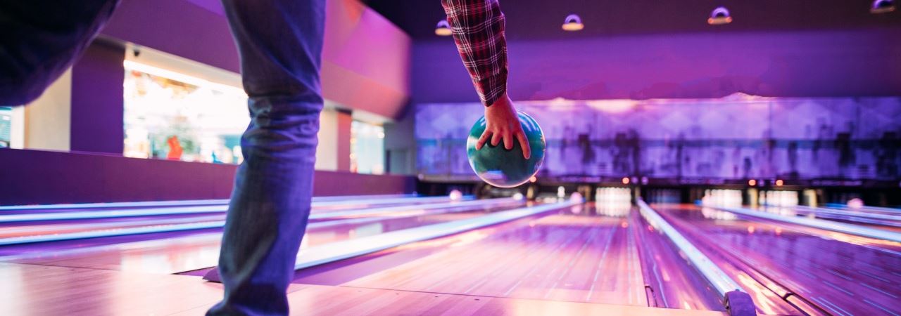 Neon Lights on Bowling Alley